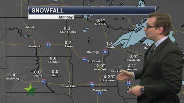 Afternoon forecast: Partly sunny but colder, high 18