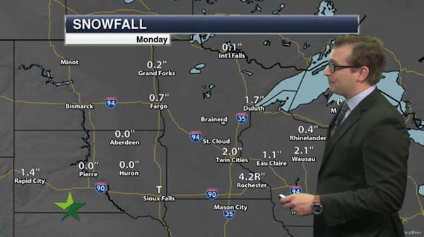 Morning forecast: Partly sunny but colder, high 18