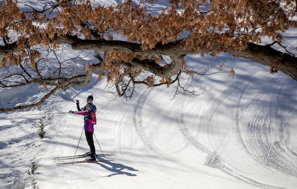 Slater Crosby, left, and Kelly Donahue, recently examined the course at Wirth Park for the World Cup cross-country ski race that was called off on Thu