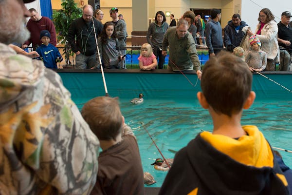The upcoming Northwest Sportshow at the Minneapolis Convention Center (the children's fishing pond is shown from 2015) was canceled because of the COV