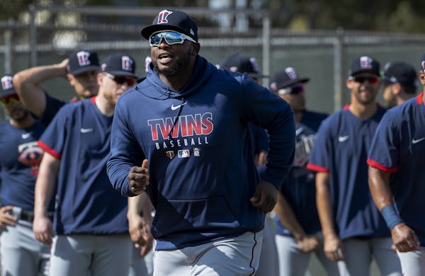 Miguel Sano during the early part of Twins spring training.