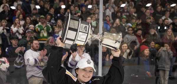 The Whitecaps and their fans celebrated after winning the Isobel Cup in 2019.