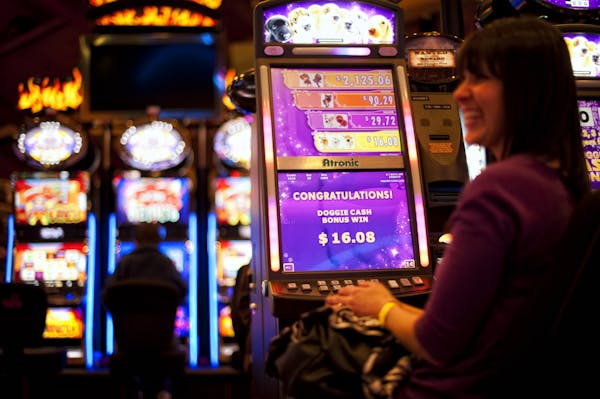 A customer played a slot machine at Fortune Bay Resort Casino in Tower, owned by the Bois Forte Band of Chippewa. A local chapter of the Minnesota Dee