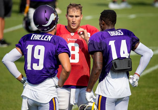 Once the Vikings ran the ball more, Kirk Cousins couldn’t always keep Adam Thielen and Stefon Diggs happy.