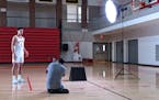 Jalen Suggs was photographed Sunday by Star Tribune photographer Carlos Gonzalez at Minnehaha Academy for an upcoming story.Photo by Paul Klauda