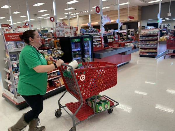 Christine Rice of Minneapolis, who works for Shipt, picked up items for a delivery order from Target.