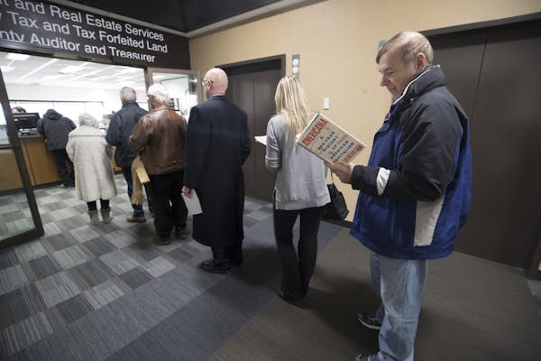 The line to pay property taxes in Minneapolis in 2017. Spring property tax statements are starting to show up in mailboxes across the Twin Cities, sto