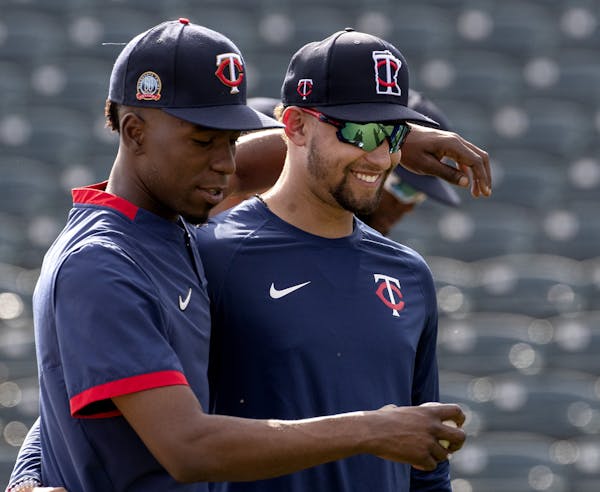 Nick Gordon, embracing Royce Lewis last month, has battled health problems that have slowed his development with the Twins.