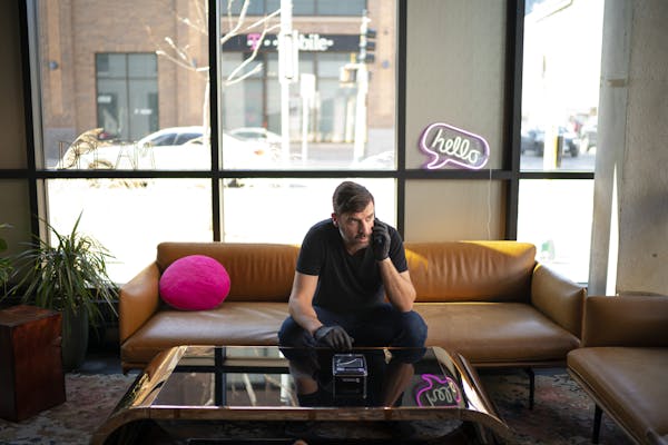 Tommy Stone, bar manager of the Moxy Hotel in Uptown, checked in from home while preparing his staff for temporary closure of the lobby bar.