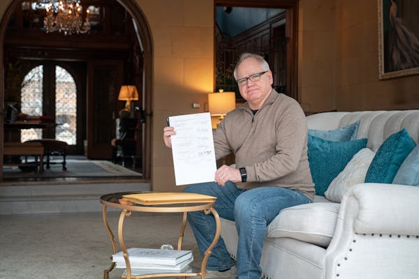 Minnesota Gov. Tim Walz signed a bill Saturday morning allocating $330 million in COVID-19 aid passed by the state legislature on March 26. Governor W