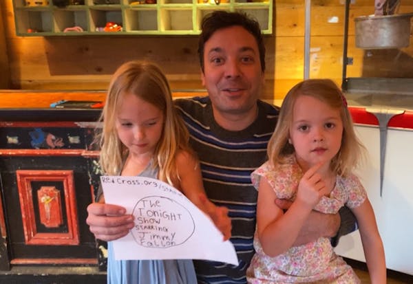 Jimmy Fallon has been getting some help from his daughters during his home broadcasts of “The Tonight Show.”