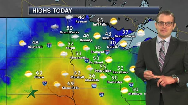Morning forecast: Partly cloudy, high in mid-50s