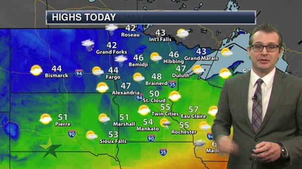 Afternoon forecast: Breezy; high of 54