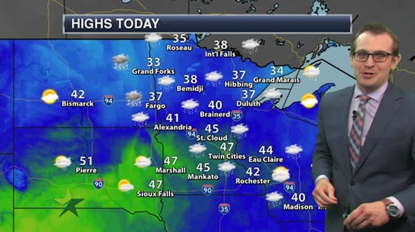 Morning forecast: Chance of showers, high 47