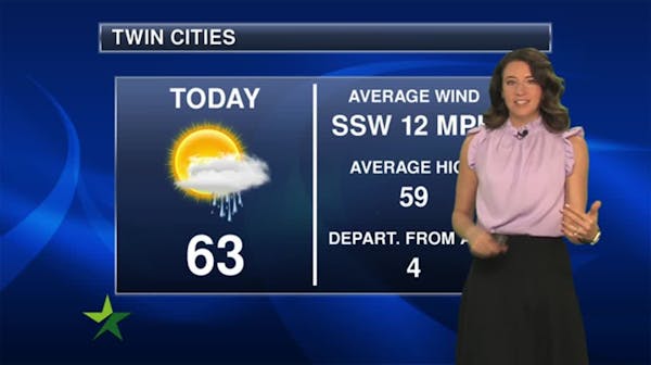 Morning forecast: 63, pleasant start, clouds moving in this afternoon