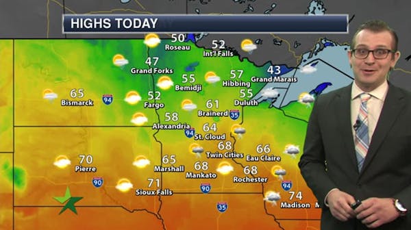Afternoon forecast: Clouds clear out; warm, high 68