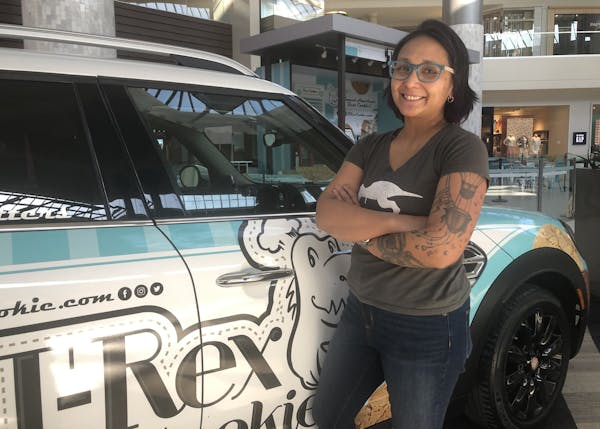 Tina Rexing was forced to close down her new T-Rex Cookie shop in Ridgedale Center, but is determined to keep her promising business going in the viru