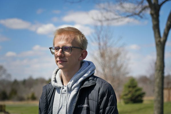 Levi O'Tool, a graduating senior at the University of Minnesota, at his parents' home in Hastings. The pandemic has taken away many things from him, i