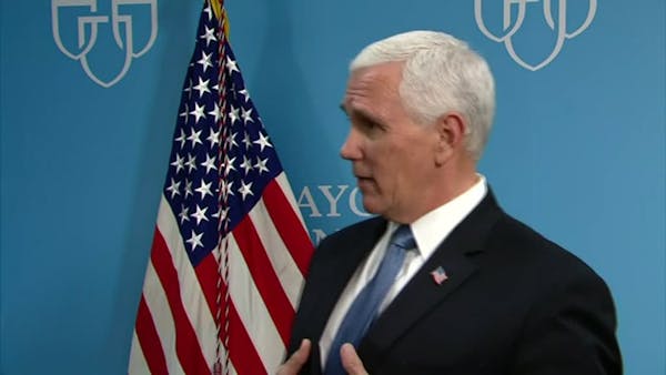 Pence under fire for going maskless at Mayo Clinic