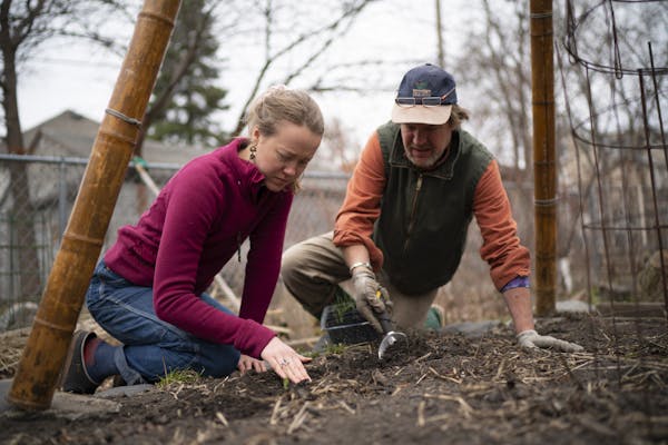 Jim Langford bought the vacant lot near his house 10 years ago, and the garden has been evolving since then. He and his daughter, Maggie, eat out of t