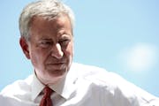 New York City Mayor Bill de Blasio. “There’s plenty of money in this country,” he says. “It’s just in the wrong hands. We Democrats have to 