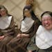 Poor Clare nuns of St. Clare's Monastery nuns met with journalists in the monastery's parlor, the one room where outsiders have partial access to the 