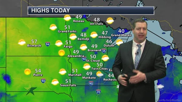 Afternoon forecast: 50 and pleasant; breezy and warmer Sat.