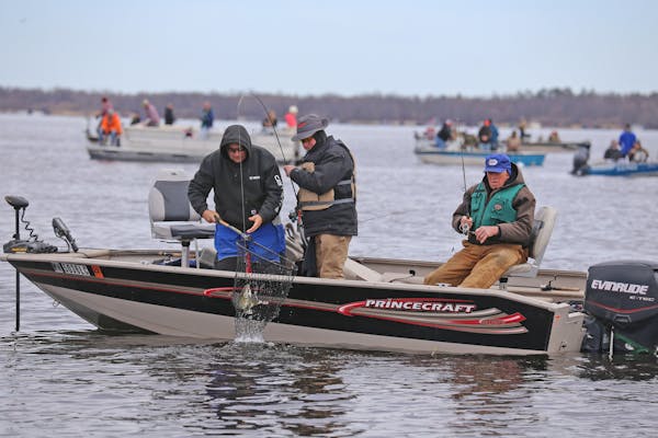 Upper Red Lake, about an hour north of Bemidji, was about as crowded this opening day as it was a year ago. The hottest walleye lake in the Minnesota 
