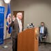 Minnesota Governor Tim Walz announced new guidelines this week for restaurants, bars, salons and barber shops. On the right is Economic Development Co