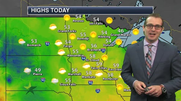 Morning forecast: Another cool start, high 59