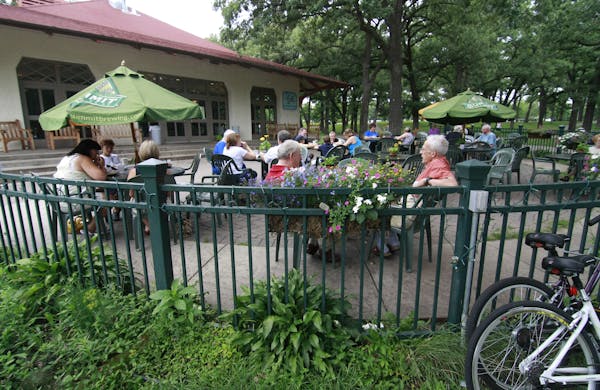 Exterior view of Sea Salt restaurant that operates in the park building at Minnehaha Falls.