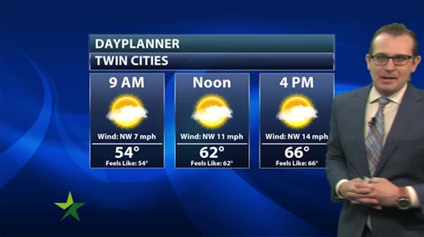 Afternoon forecast: 66, breezy, chance for scattered showers