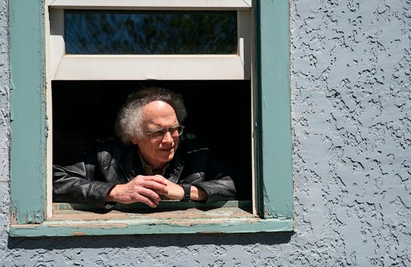 Bill Pagel at Bob Dylan's former Hibbing home.