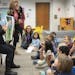Momo Hayakawa, a Ph.D. research associate with Ready to Learn, tests out responses to “Hero Elementary” with first- and second-graders. The educat