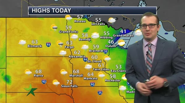 Afternoon forecast: 61,cloudy, rain likely this evening