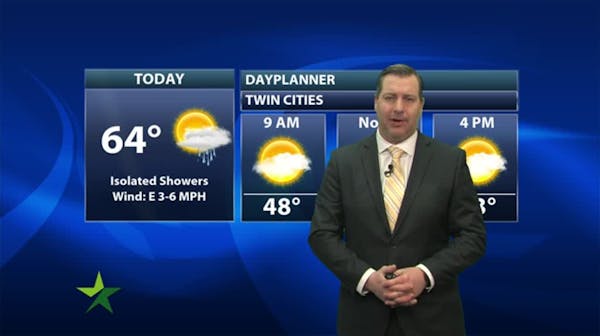 Morning forecast: A few showers, high in upper 50s