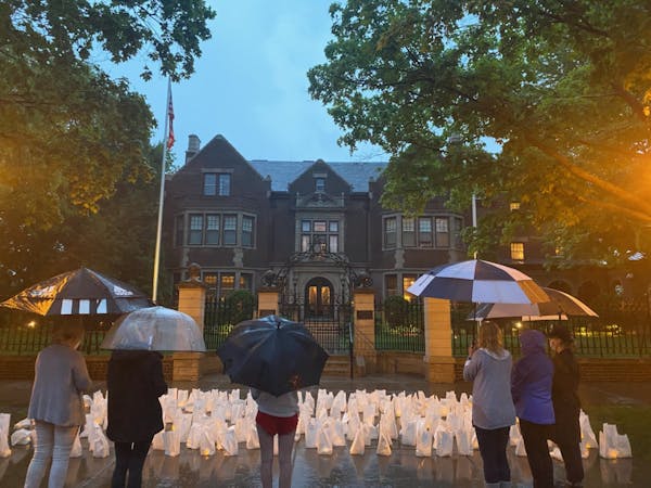Family members of nursing home residents held a vigil last Tuesday outside the governor's residence to protest the discharges of COVID-19 patients fro