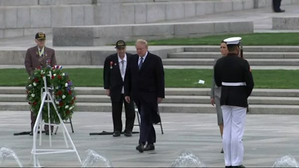 Trump joins World War II vets at V-E Day ceremony