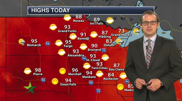 Afternoon forecast: Hot, sunny and windy; high 93