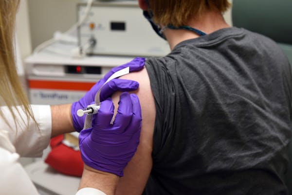 The first patient enrolled in Pfizer's COVID-19 coronavirus vaccine clinical trial at the University of Maryland School of Medicine in Baltimore recei