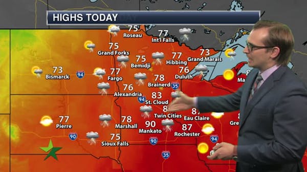 Afternoon forecast: 89, storms on the way