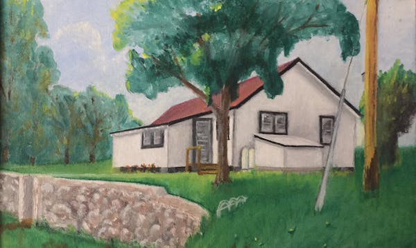 A painting by Uncle Rom’s brother Bob is the only surviving image of the cottage.