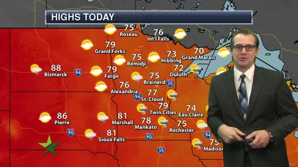 Morning forecast: Partly sunny, high of 78