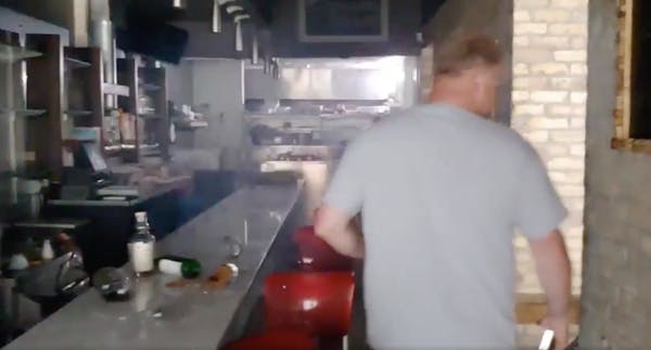 Owner of Town Talk Diner tours destroyed restaurant