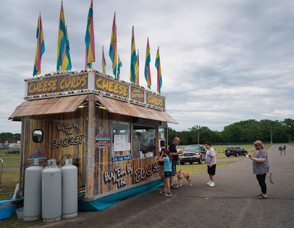 State Fair food vendors are setting up in parking lots, vacant county fairgrounds and grassy areas all over the metro area, to draw those hungry for a