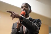Mayor Melvin Carter spoke at a community forum in January.