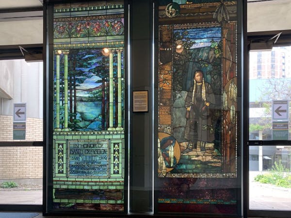 The city of Duluth decided against selling two Tiffany stained-glass windows, which are displayed downtown in the St. Louis County Depot, to help patc
