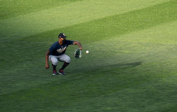 Twins center fielder Byron Buxton caught the ball during a team scrimmage at Target Field. “His defense is like no other. The best I’ve ever seen,