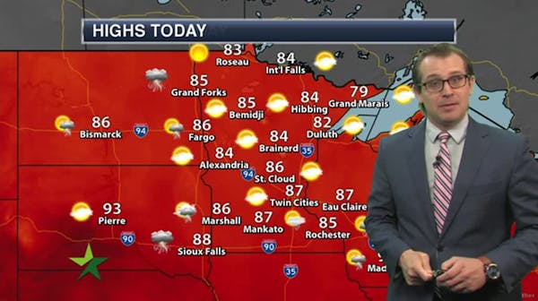 Morning forecast: More of the same heat, humidity; high 88