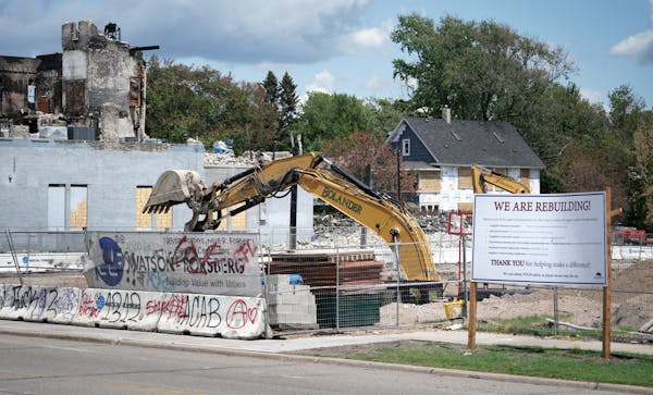 Demolition crews cleared the site of the 198-unit apartment building that was under construction before it was burned to the ground in Minneapolis dur